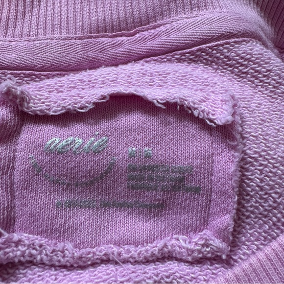 Aerie Pink Keep Moving Forward The Happiest Oversized Crew Sweatshirt, Sz Medium - Picture 10 of 13
